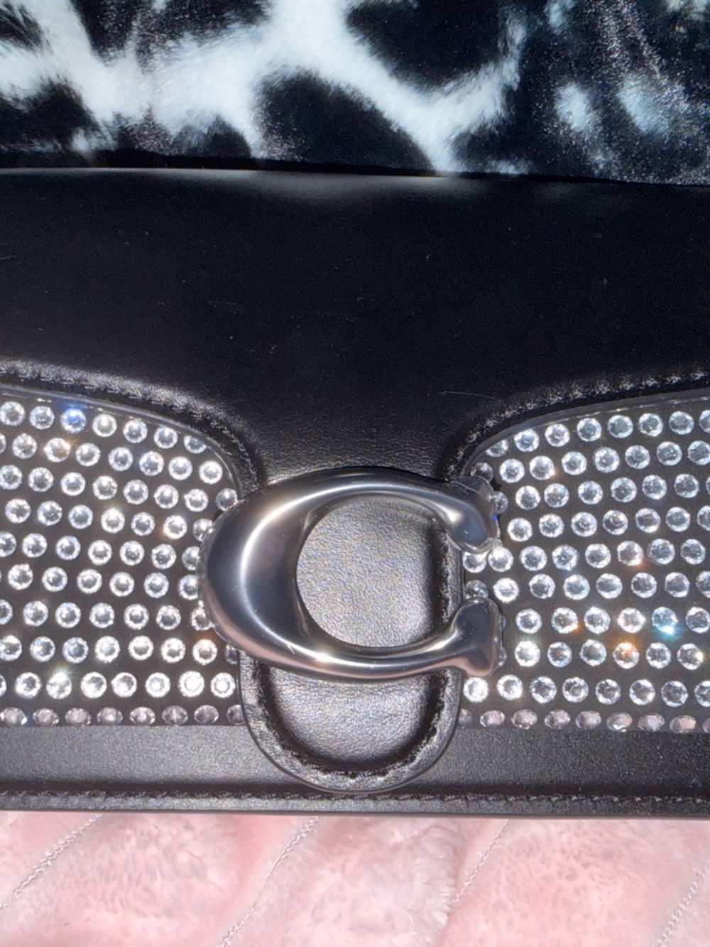 Black Rhinestone Coach Tabby - Picture 3 of 6